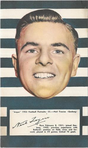 1953 Argus Football Portraits #55 Neil Tresize Front